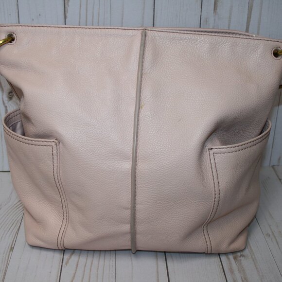 Fossil Lane Handbag Pale Pink Pebble Leather Shoulder/Hobo Bag - Picture 3 of 7